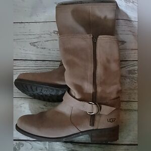 Ugg Australia Silva suede hiking boots fawn (greige) size 11